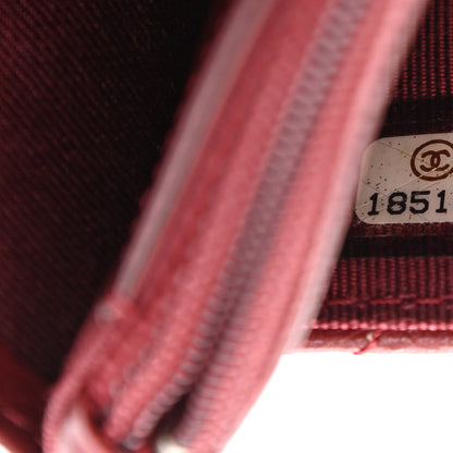Chanel Caviar Quilted Wallet on Chain WOC Burgundy 7 of 14