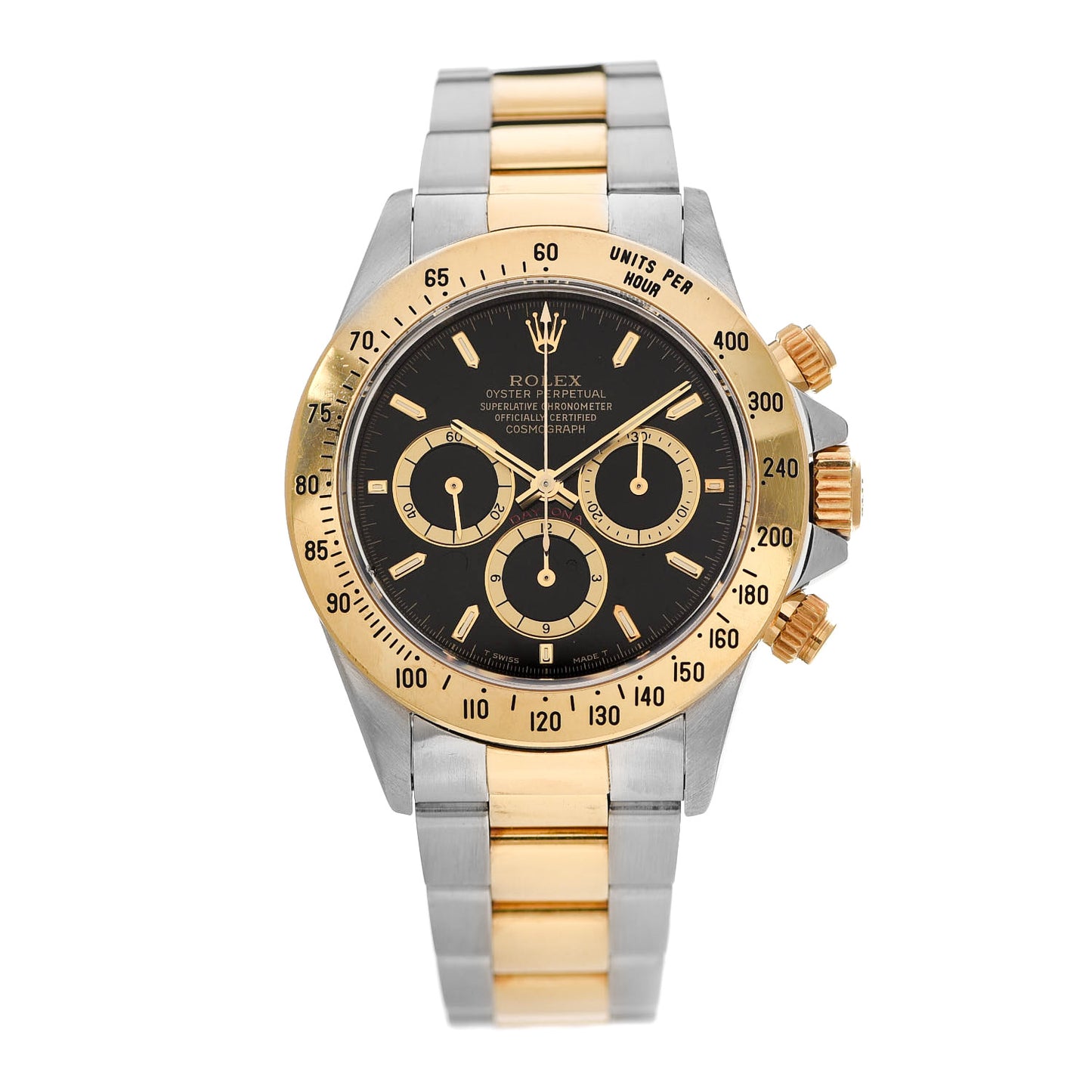 Stainless Steel 18K Yellow Gold 40mm Cosmograph Daytona Zenith Inverted 6 Watch Black 16523