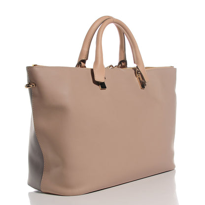 Chloe Smooth Calfskin Large Baylee Tote Cashmere Grey Rope Beige 3 of 9