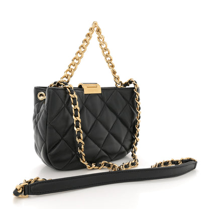 Chanel Lambskin Quilted Small Chain Hobo Black 3 of 10