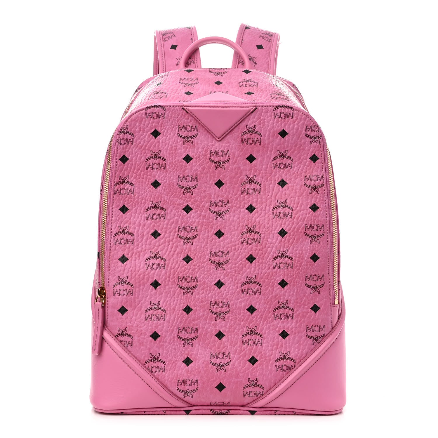 MCM Visetos Medium Duke Backpack Pink 1 of 10