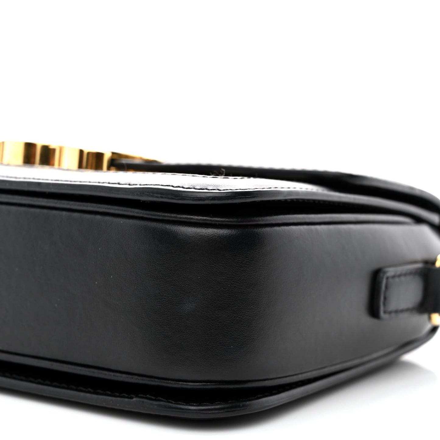 Canvas Calfskin Triomphe Embroidered Teen Triomphe Bag Black