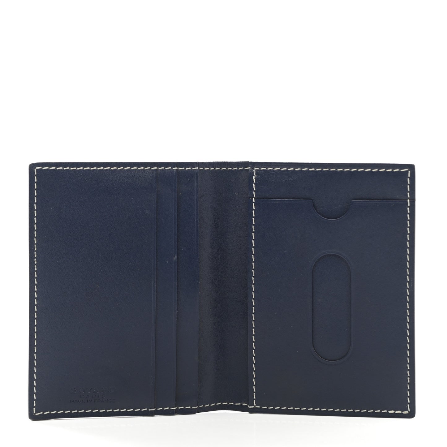 Goyardine Saint Marc Folding Card Case Navy
