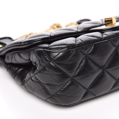 Chanel Aged Calfskin Quilted 2.55 Reissue Mini Hanger Flap Black 8 of 13