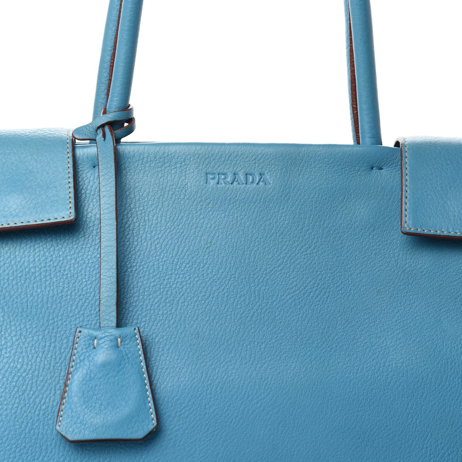 Prada Vitello Top Handle Tote Turchese 11 of 11
