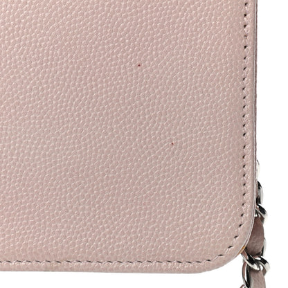 Chanel Caviar Sevruga Wallet On Chain WOC Pink 15 of 15