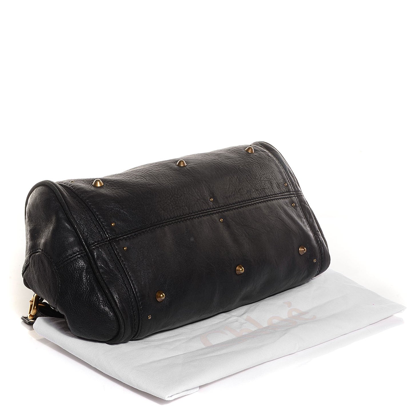 Leather Medium Paddington Satchel Black