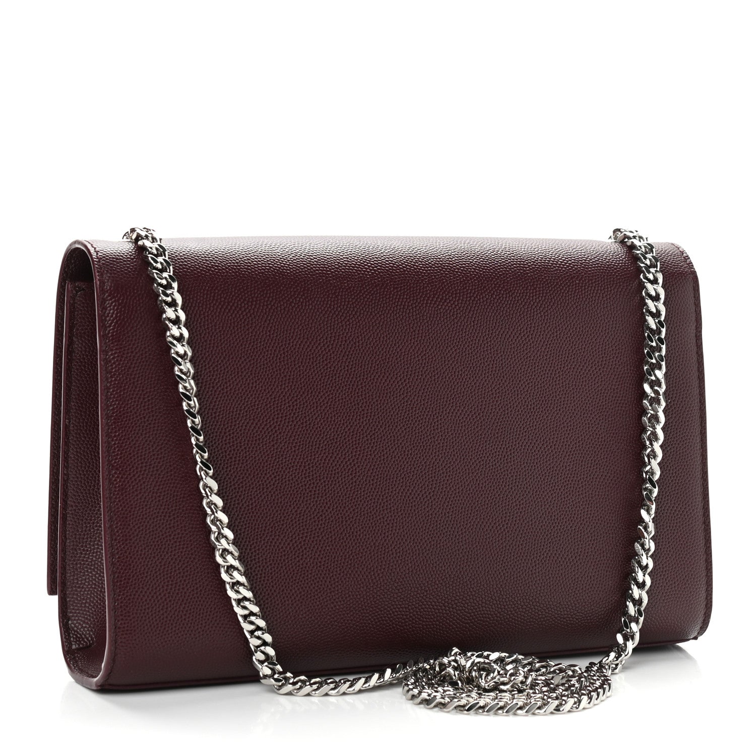 Saint Laurent Grain De Poudre Medium Classic Monogram Kate Satchel Amaranto 3 of 10