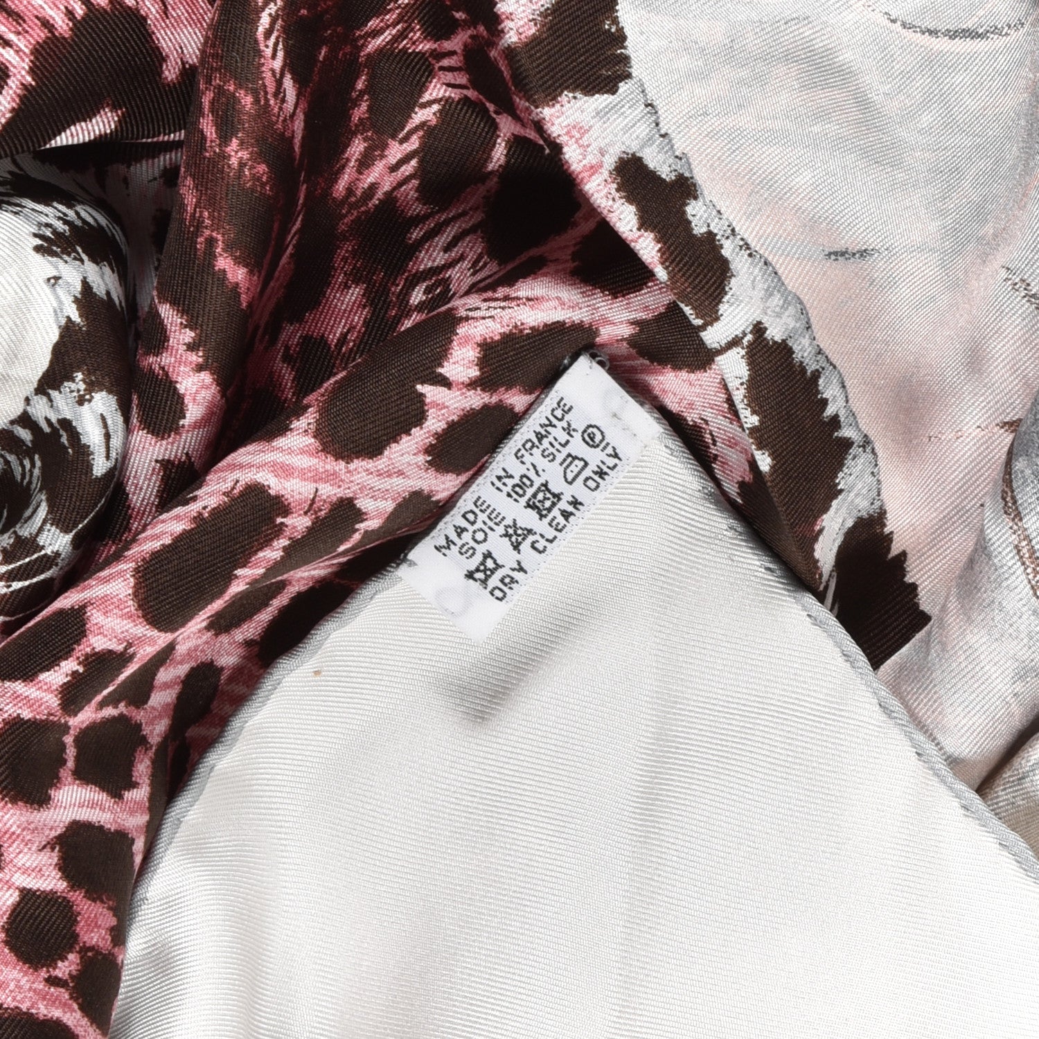 Hermes Silk Panthera Pardus Scarf 140 Gris Chine Rose Ardoise 4 of 4