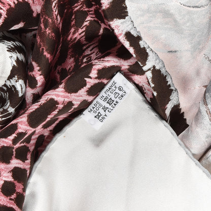 Hermes Silk Panthera Pardus Scarf 140 Gris Chine Rose Ardoise 4 of 4