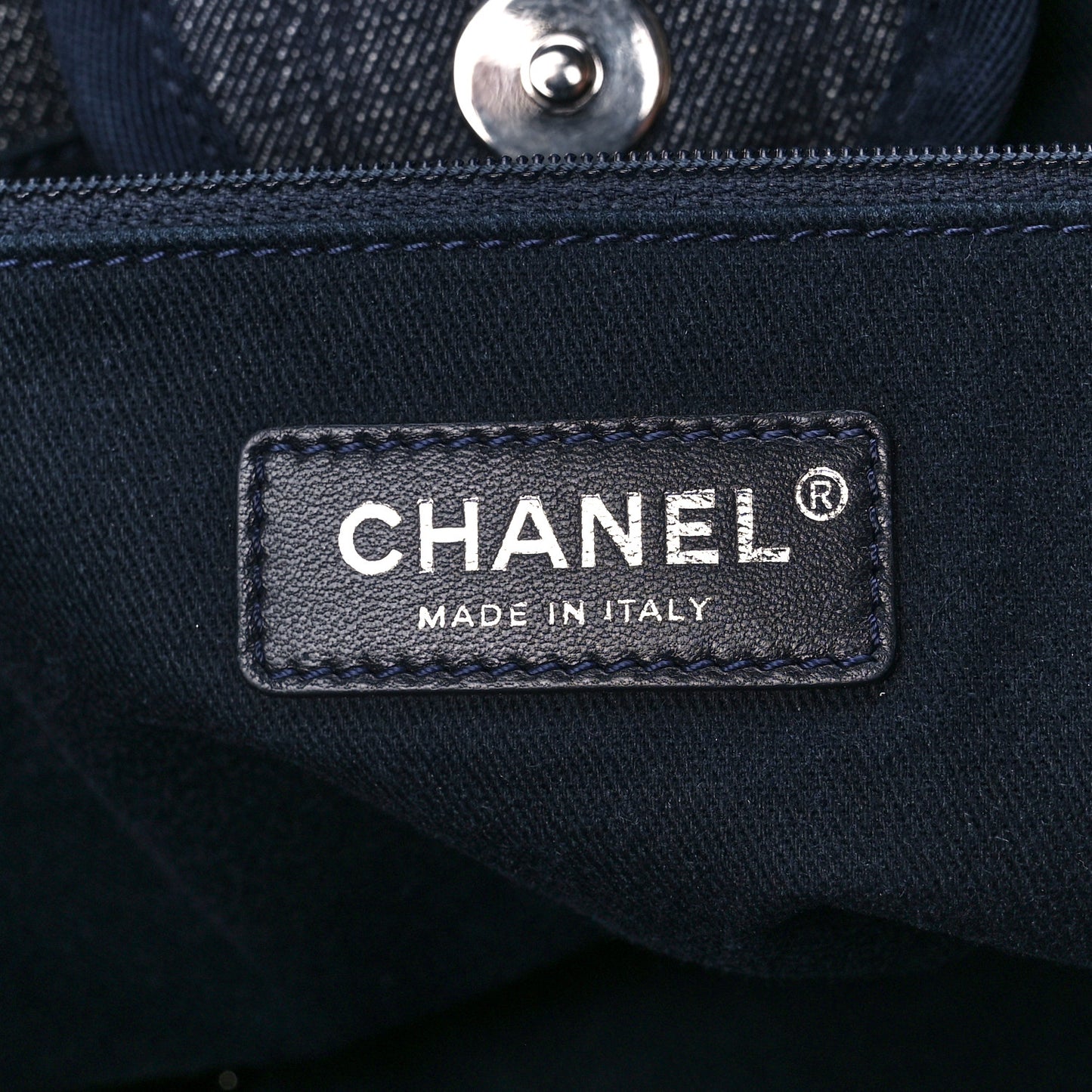 Denim Medium Deauville Tote Dark Blue