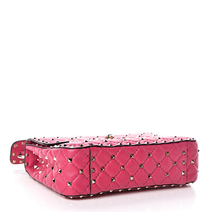 Valentino Garavani Nappa Medium Rockstud Spike Shoulder Bag Disco Pink 5 of 10