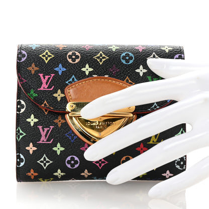 Louis Vuitton Monogram Multicolor Joey Wallet Black Grenade 2 of 8