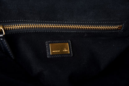 Fendi Vitello Suede Large Peekaboo Iconic Satchel Black 6 of 8