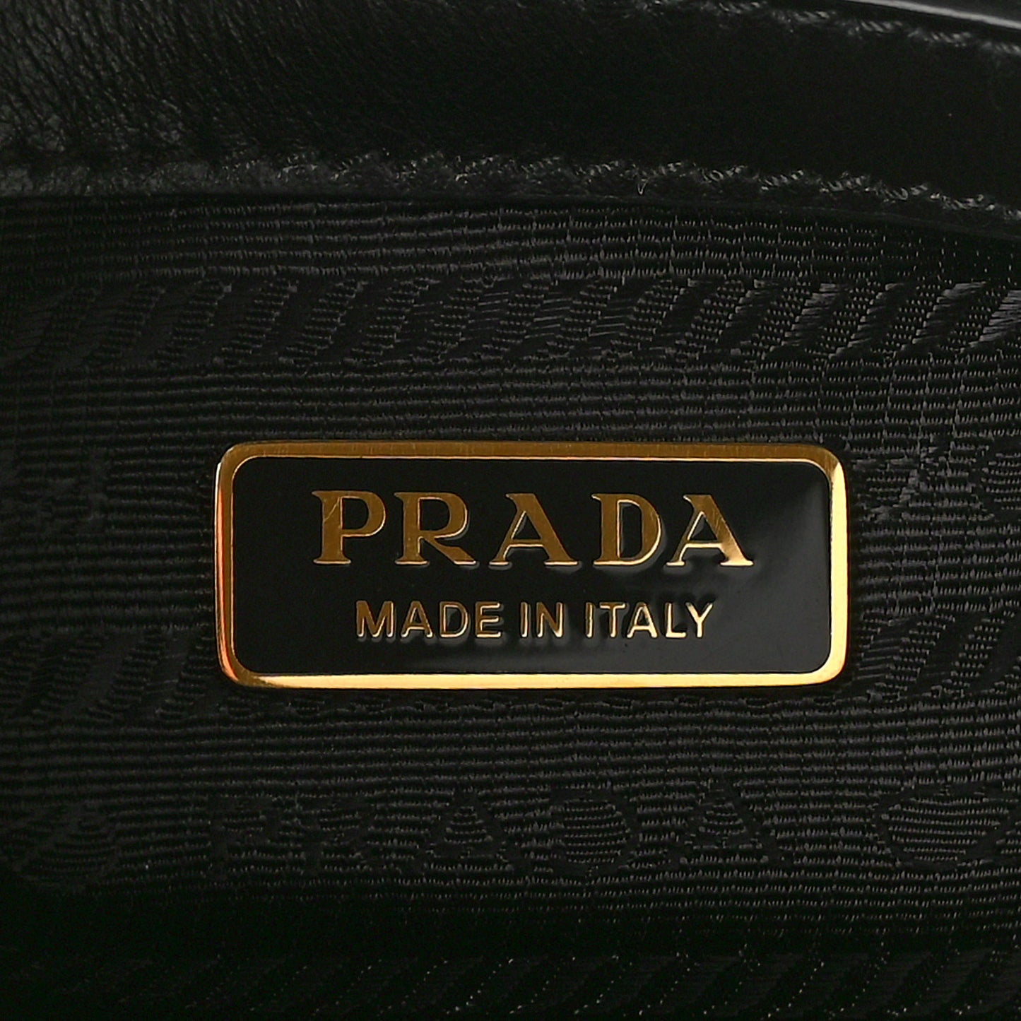 Saffiano Lux Logo Embossed Large Shoulder Tote Handbag Black