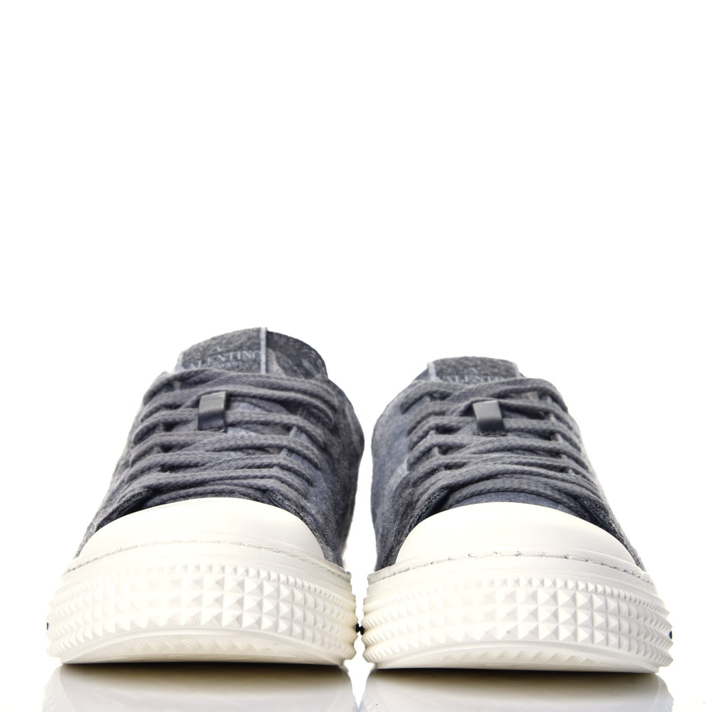 Cotton Felt Camouflage Womens Low Top Sneakers 38 Grey