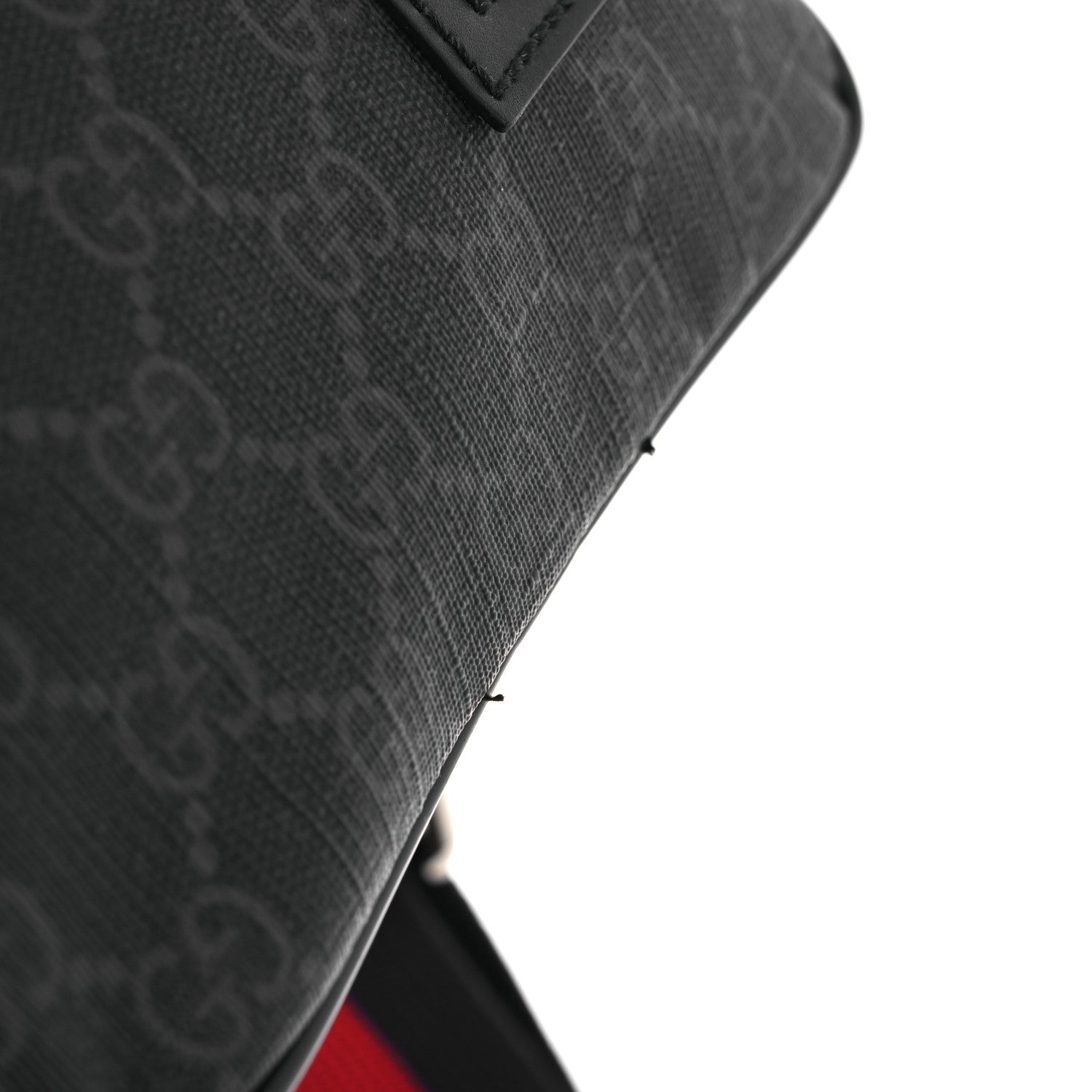 Gucci GG Supreme Monogram Web Belt Bag Black Grey 1830093