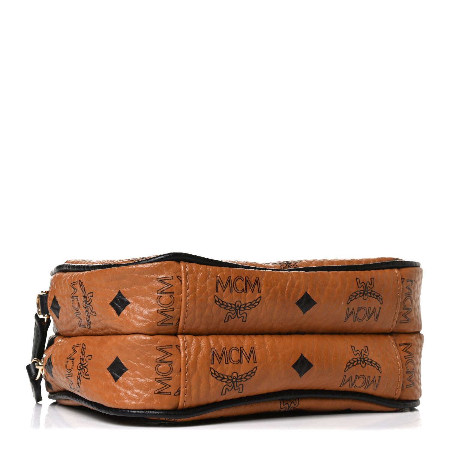 MCM Visetos Mini Camera Crossbody Bag Cognac 4 of 12