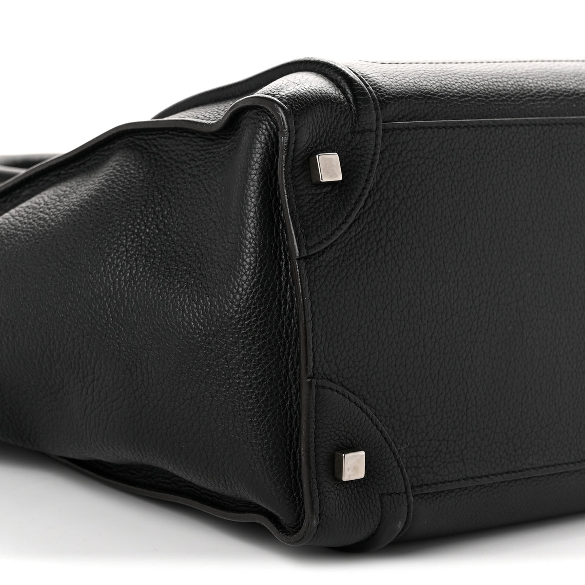 Drummed Calfskin Mini Luggage Black