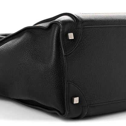 Celine Drummed Calfskin Mini Luggage Black 9 of 11