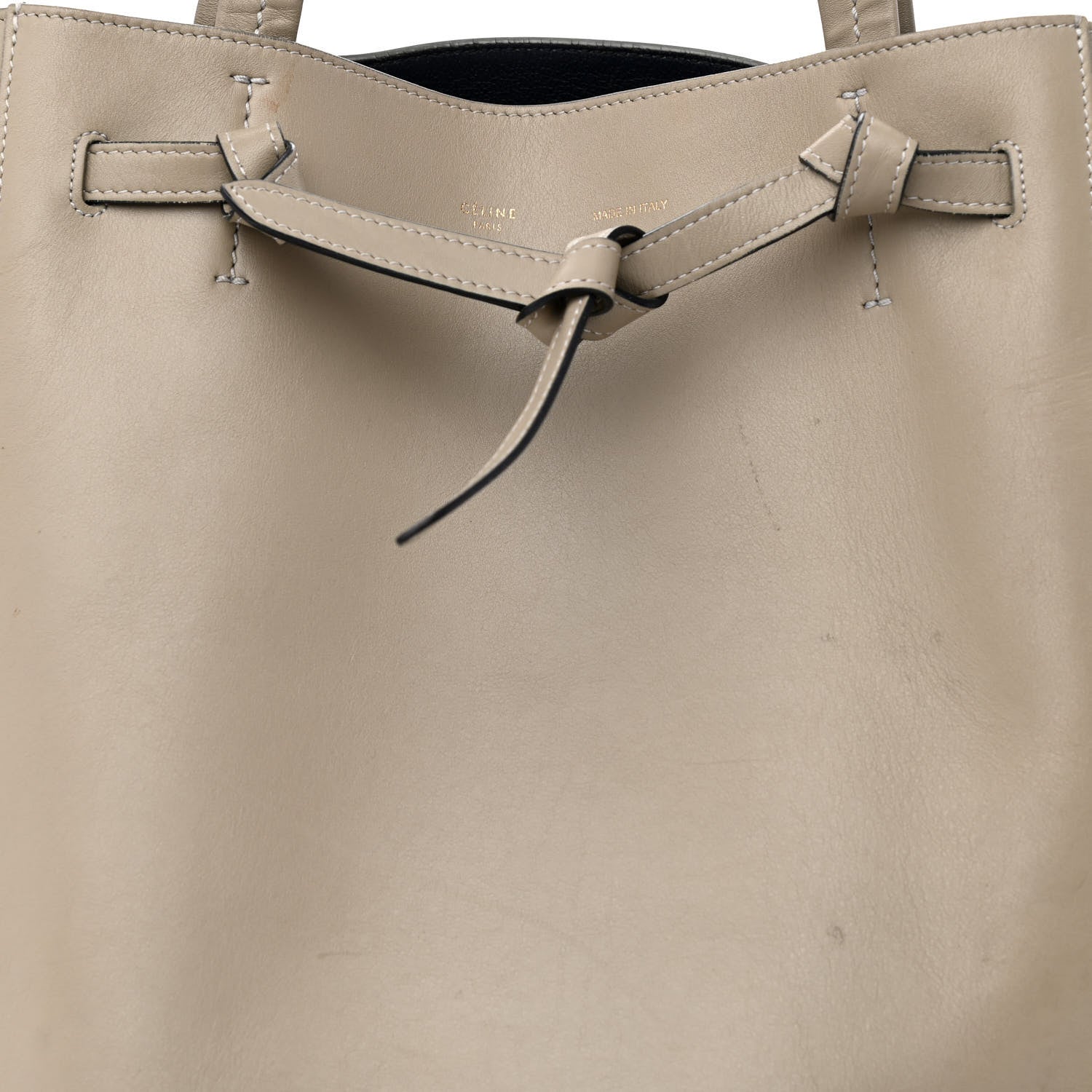 Celine Smooth Calfskin Small Belt Cabas Phantom Taupe 8 of 14