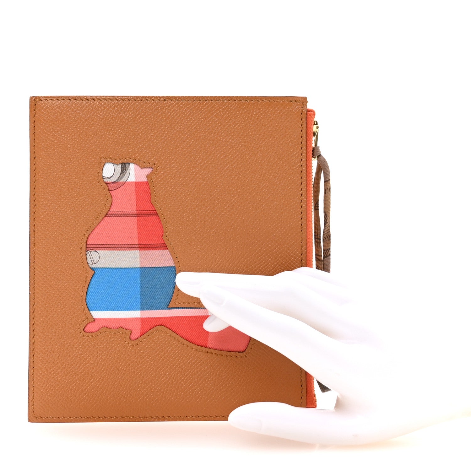 Hermes Epsom Swift Petit H Beaver Flat Case Multicolor 1969680