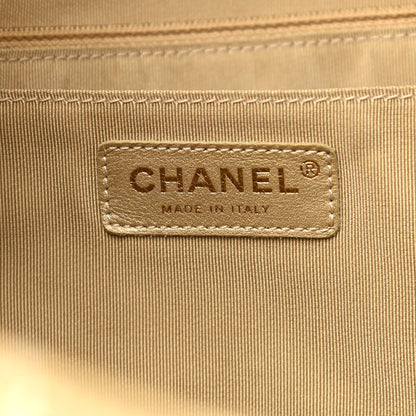 Chanel Metallic Calfskin Quilted Small XXL Travel Flap Bag Gold 6 of 11