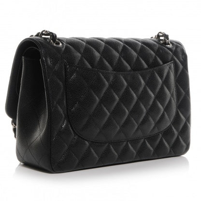 Chanel Caviar Quilted Jumbo Double Flap Black 3 of 7