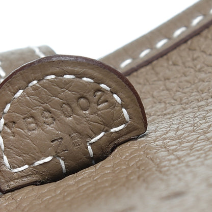 Hermes Taurillon Clemence Amazone Evelyne TPM Etoupe Bleu Indigo 7 of 9