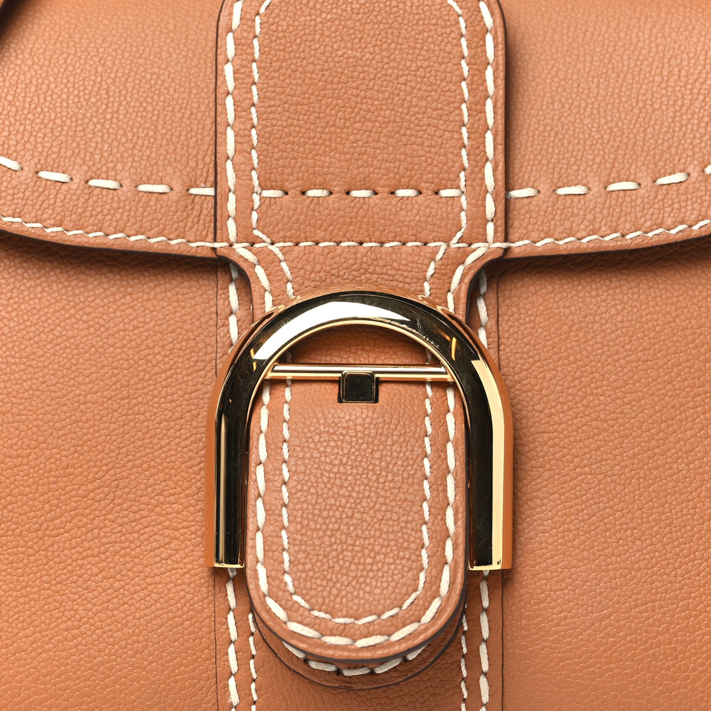 Grained Rodeo Calfskin Surpique Mini Brillant Satchel Vegetal Ivory