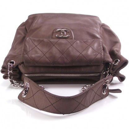 Chanel Lambskin Quilted Shoulder Bag Brown 6 of 11