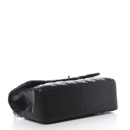 Chanel Lambskin Quilted Jumbo Double Flap Black 4 of 23