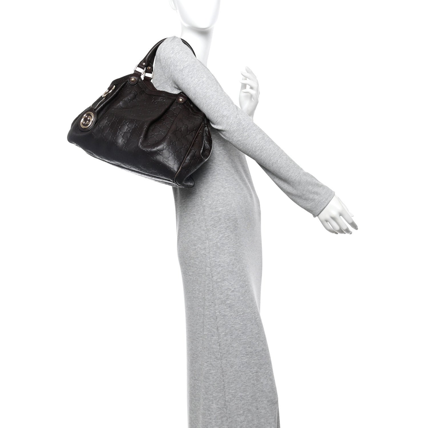 Gucci Guccissima Medium Sukey Tote Chocolate 2 of 10