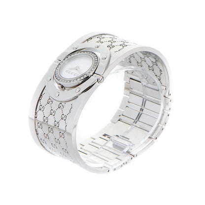 Gucci Stainless Steel Diamond Bezel Mother of Pearl 33mm Twirl Quartz Watch 3 of 11