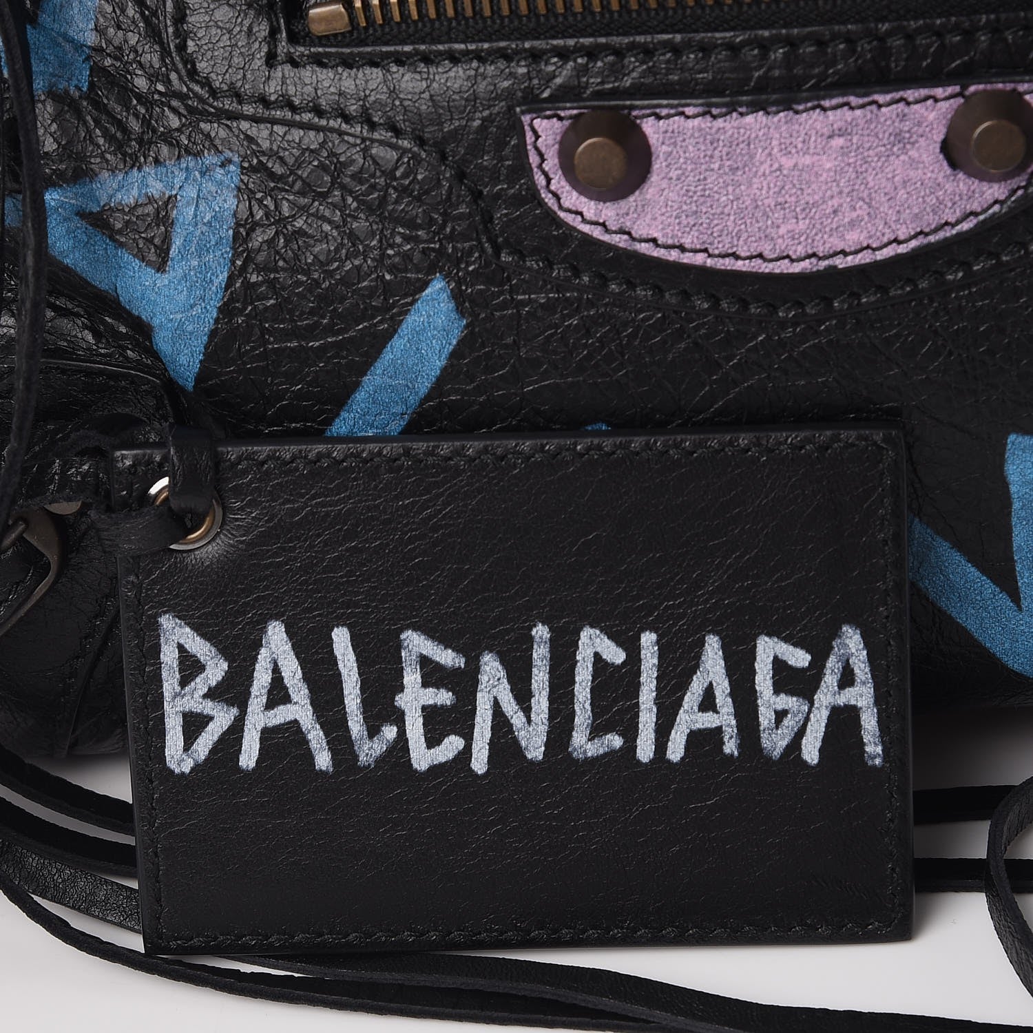 Balenciaga Agneau Graffiti All Over Classic Hardware S City Black Multicolor 8 of 8