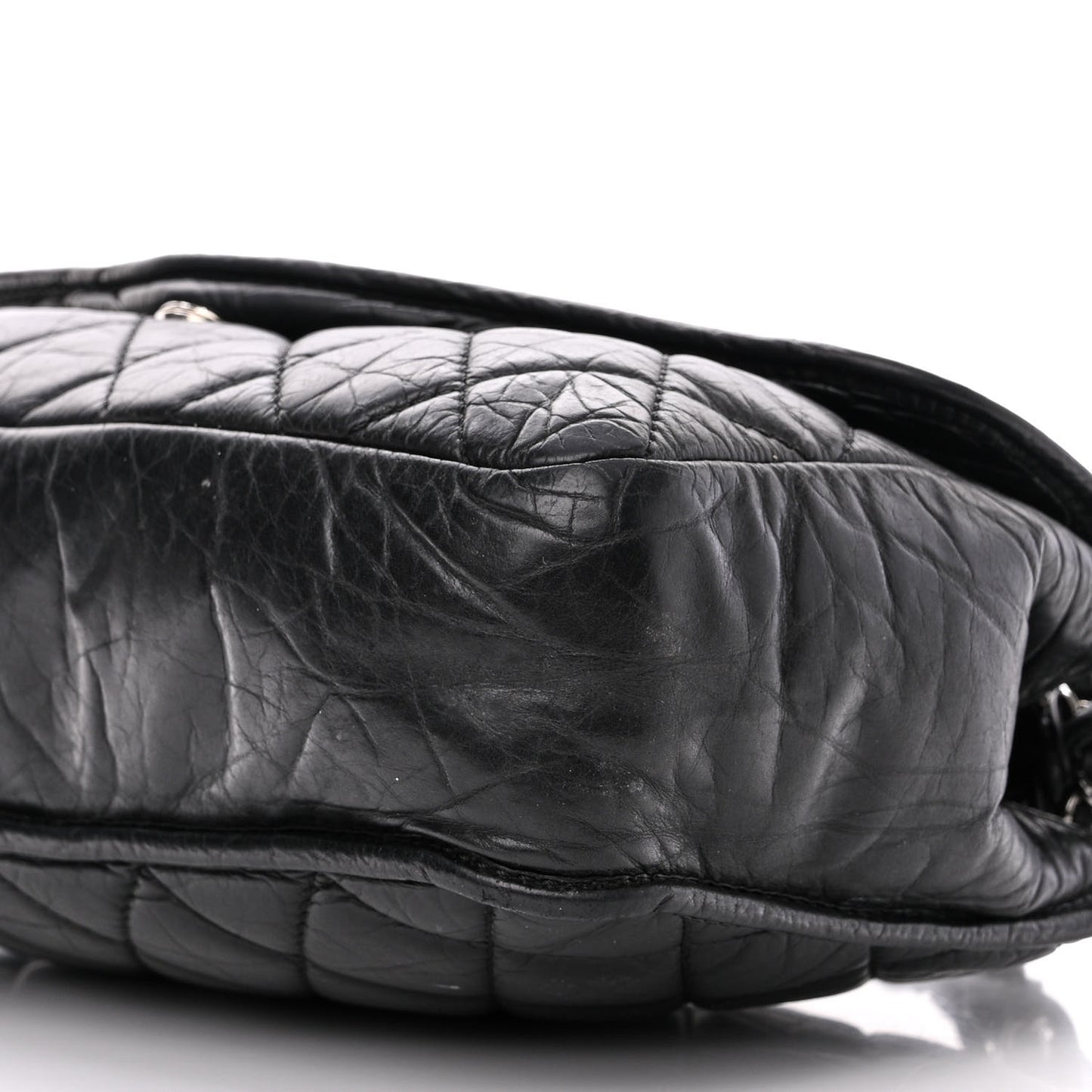 Aged Calfskin Vintage Ligne Flap Black