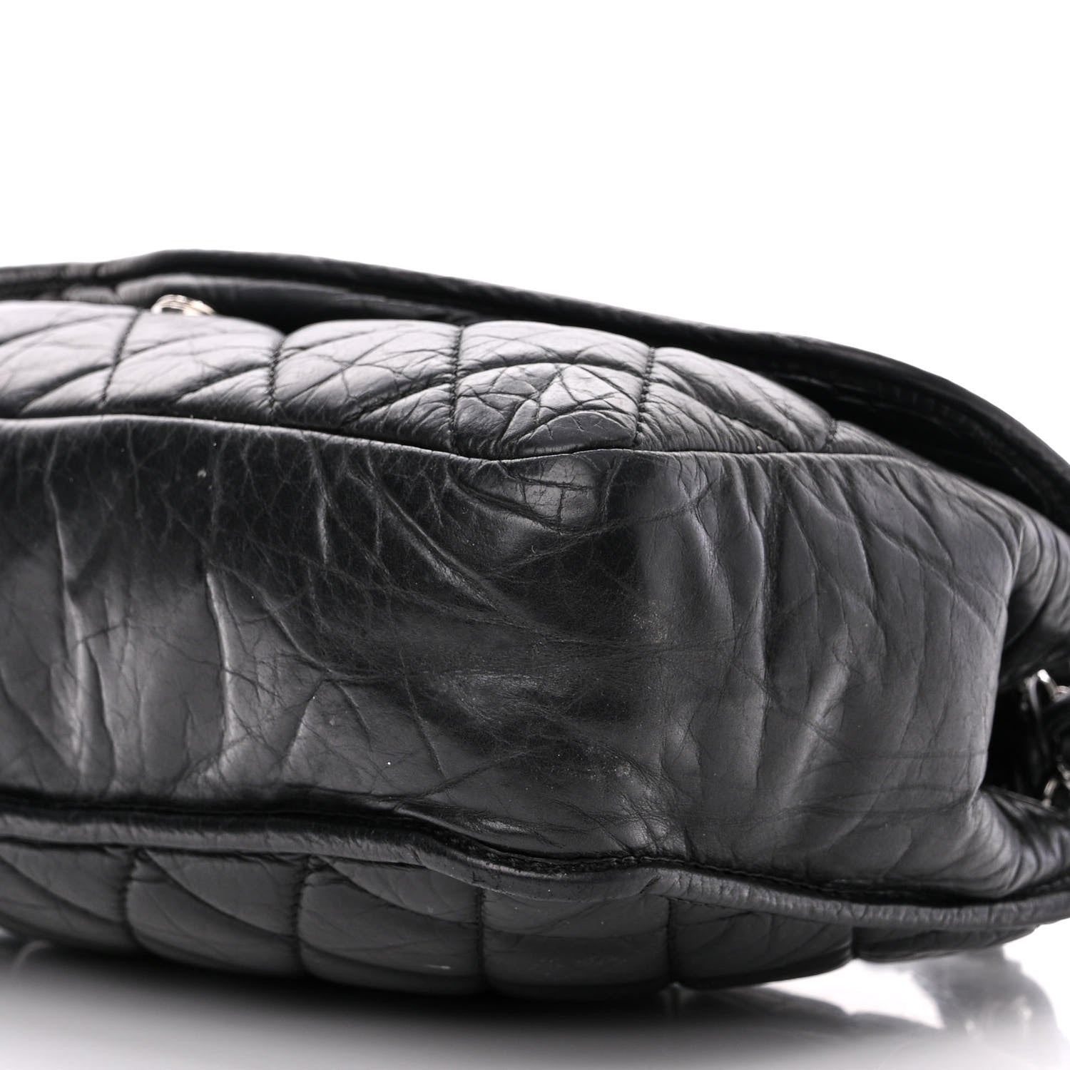 Chanel Aged Calfskin Vintage Ligne Flap Black 10 of 10