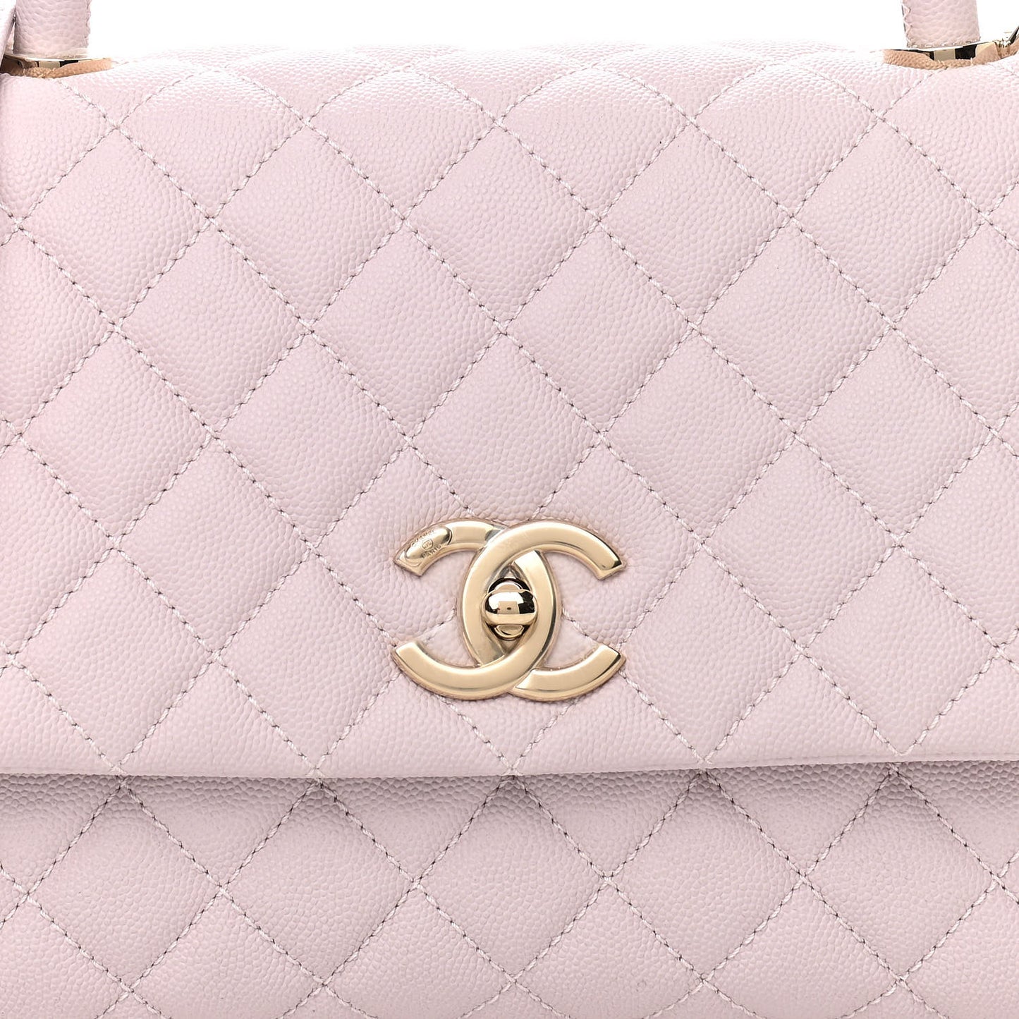 Caviar Quilted Small Coco Handle Flap Lilas Lilac