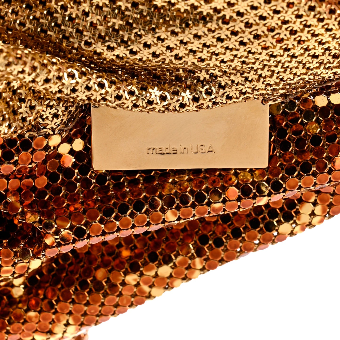 Monogram Mesh Metal Frances Gold