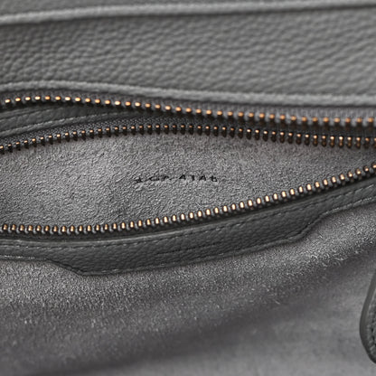 Celine Baby Drummed Calfskin Micro Luggage Kohl 8 of 12