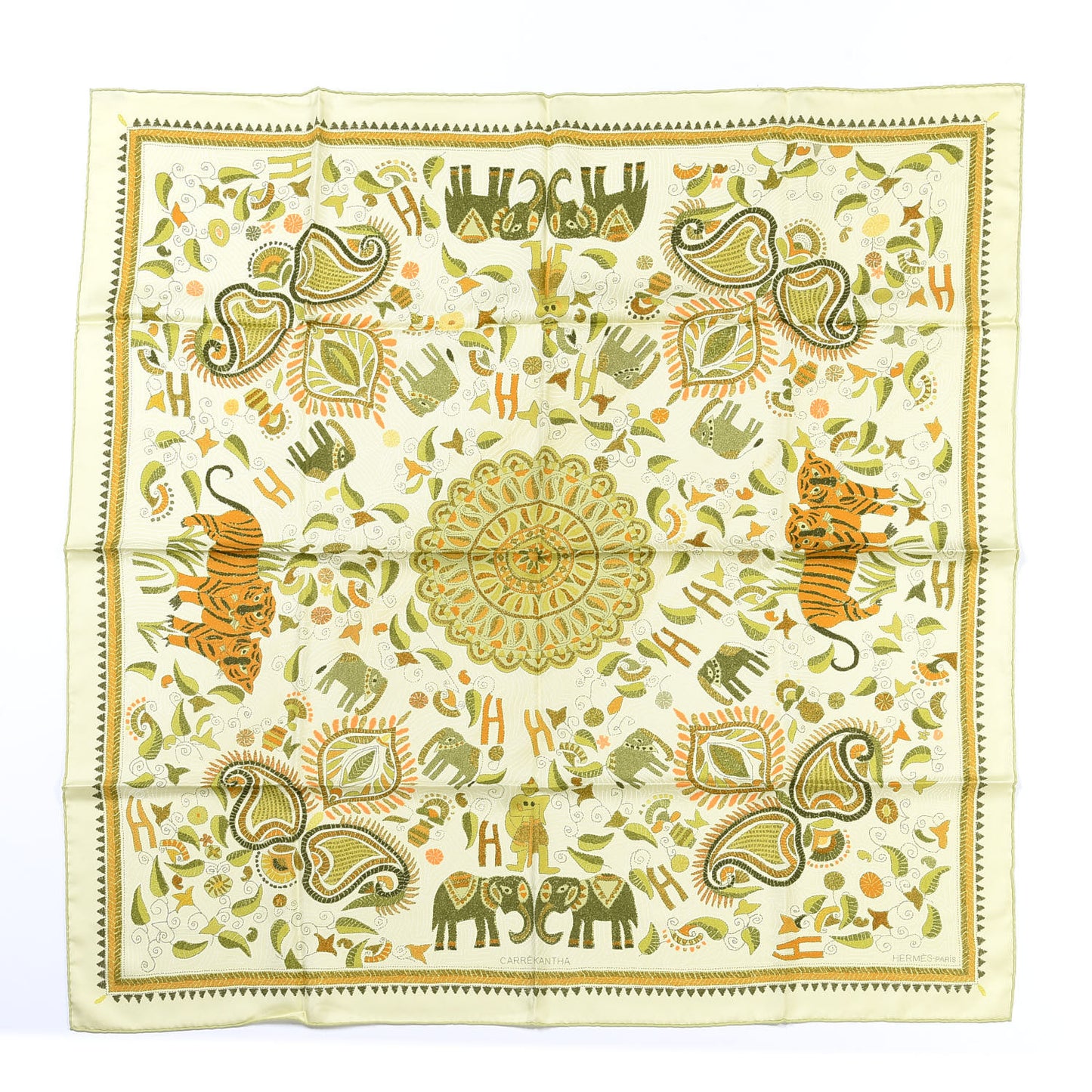 Silk Carre Kantha Scarf 90