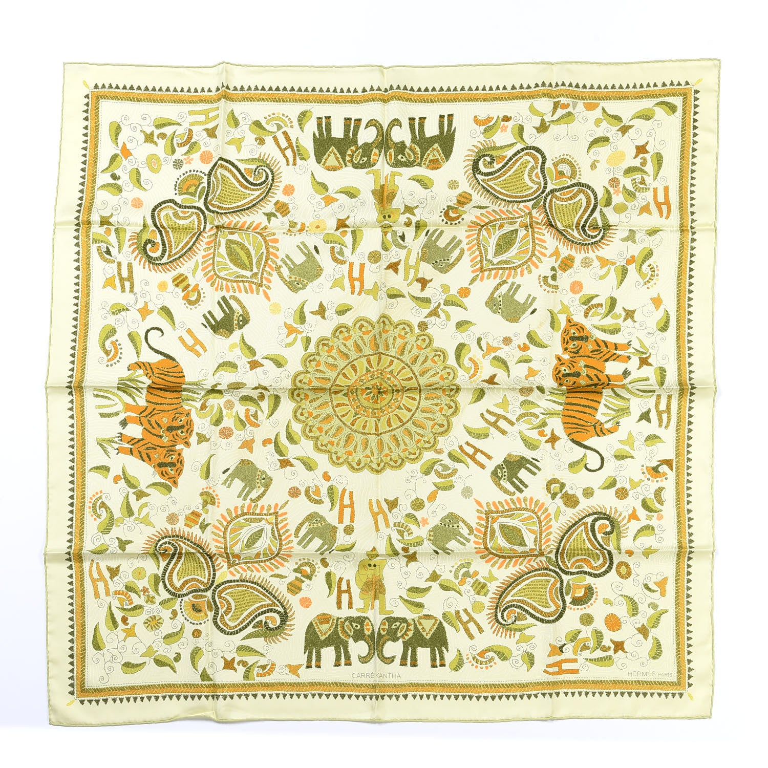 Hermes Silk Carre Kantha Scarf 90 1 of 4