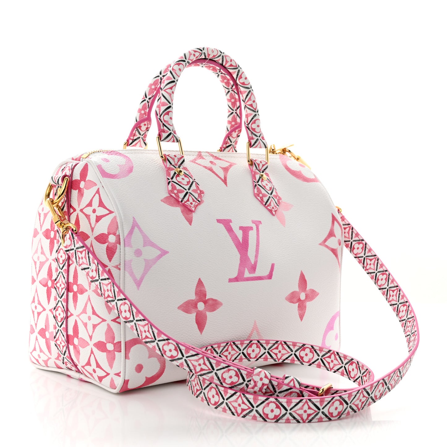 Monogram Giant By The Pool 2.0 Speedy Bandouliere 25 Rose