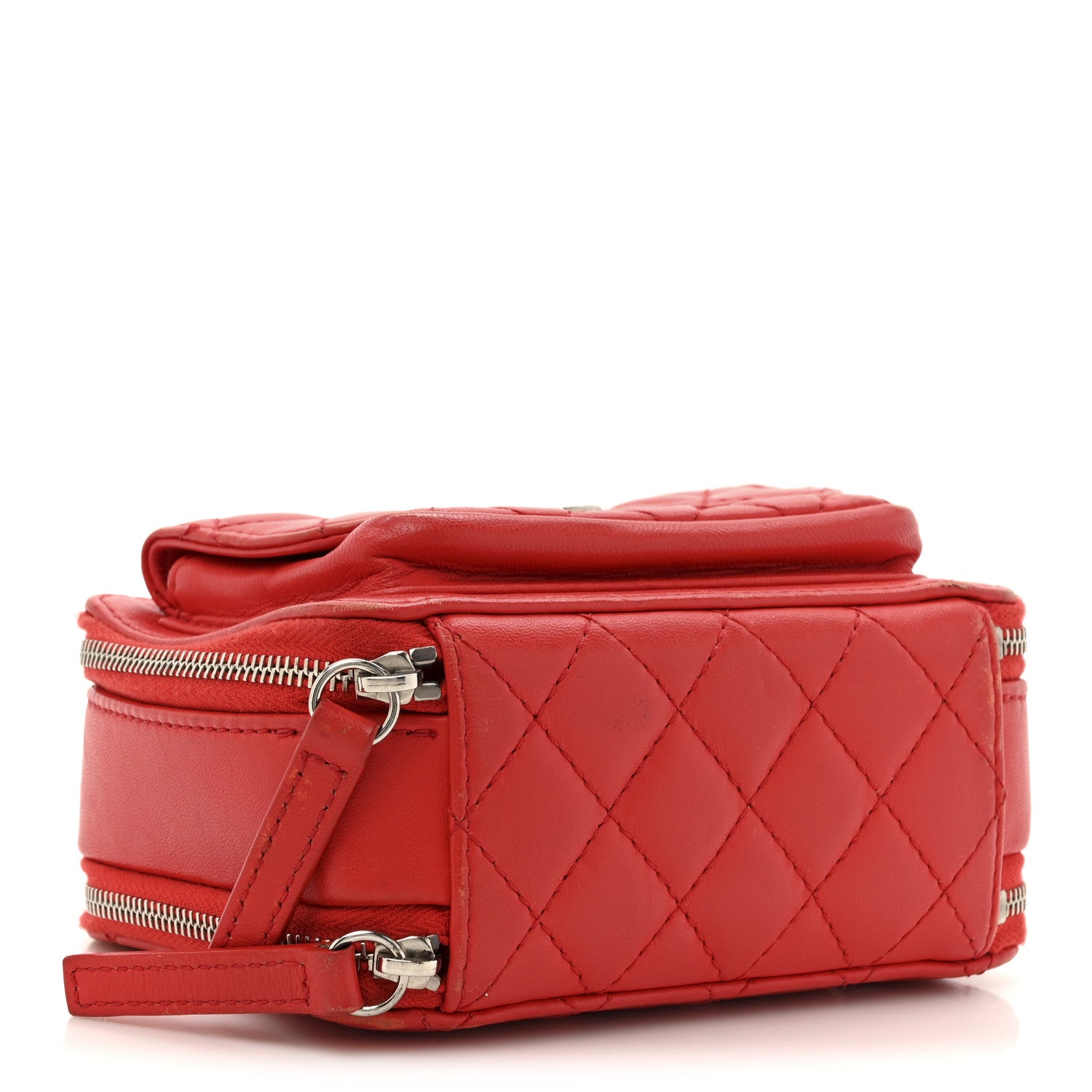 Chanel Lambskin Quilted Small Pocket Box Camera Case Red 4 of 15