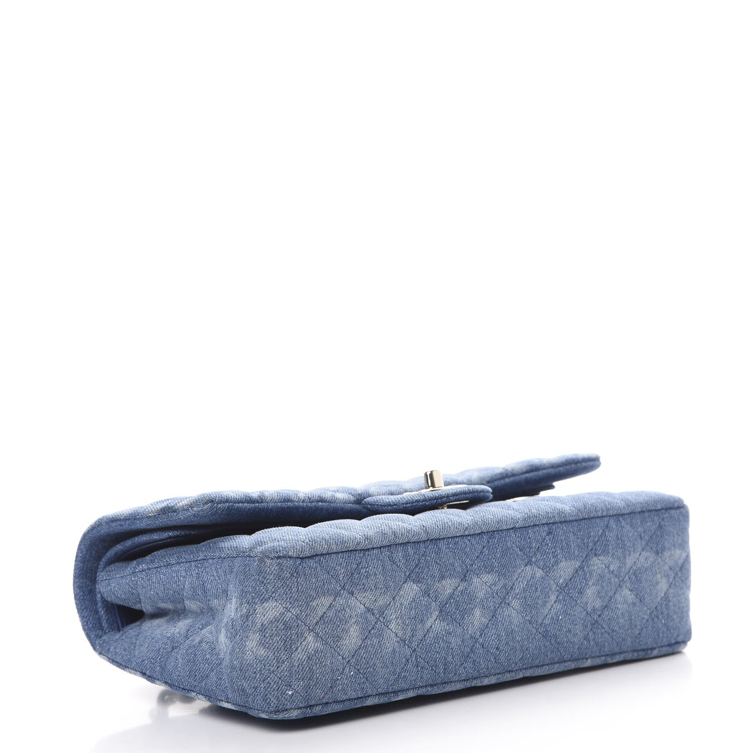 Chanel Denim Quilted Medium Double Flap Blue 3 of 11