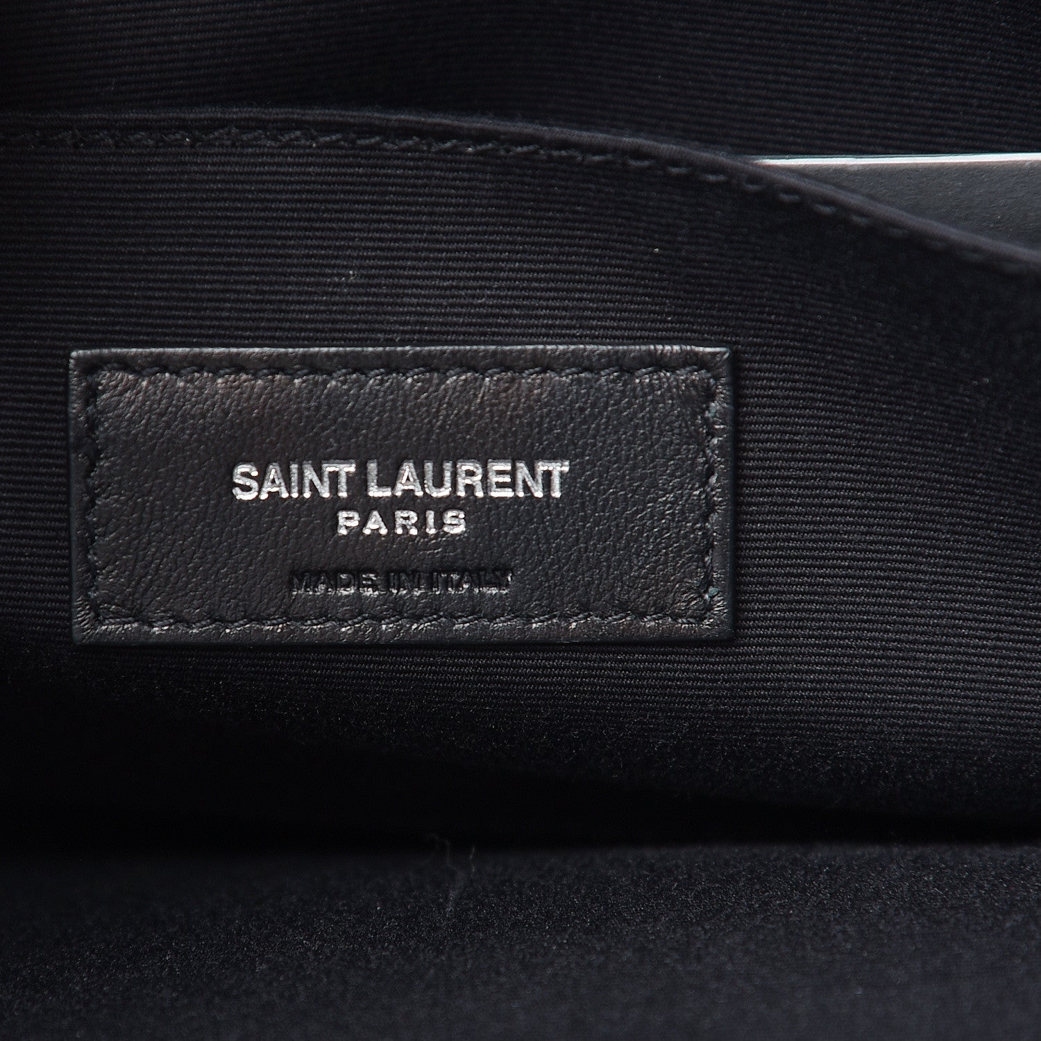 Saint Laurent Calfskin Crocodile Embossed Large Jane Tote Bag Black 5 of 8