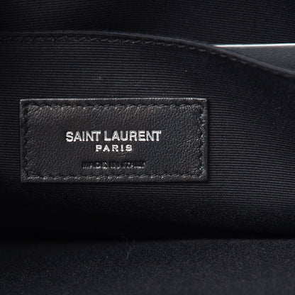 Saint Laurent Calfskin Crocodile Embossed Large Jane Tote Bag Black 5 of 8