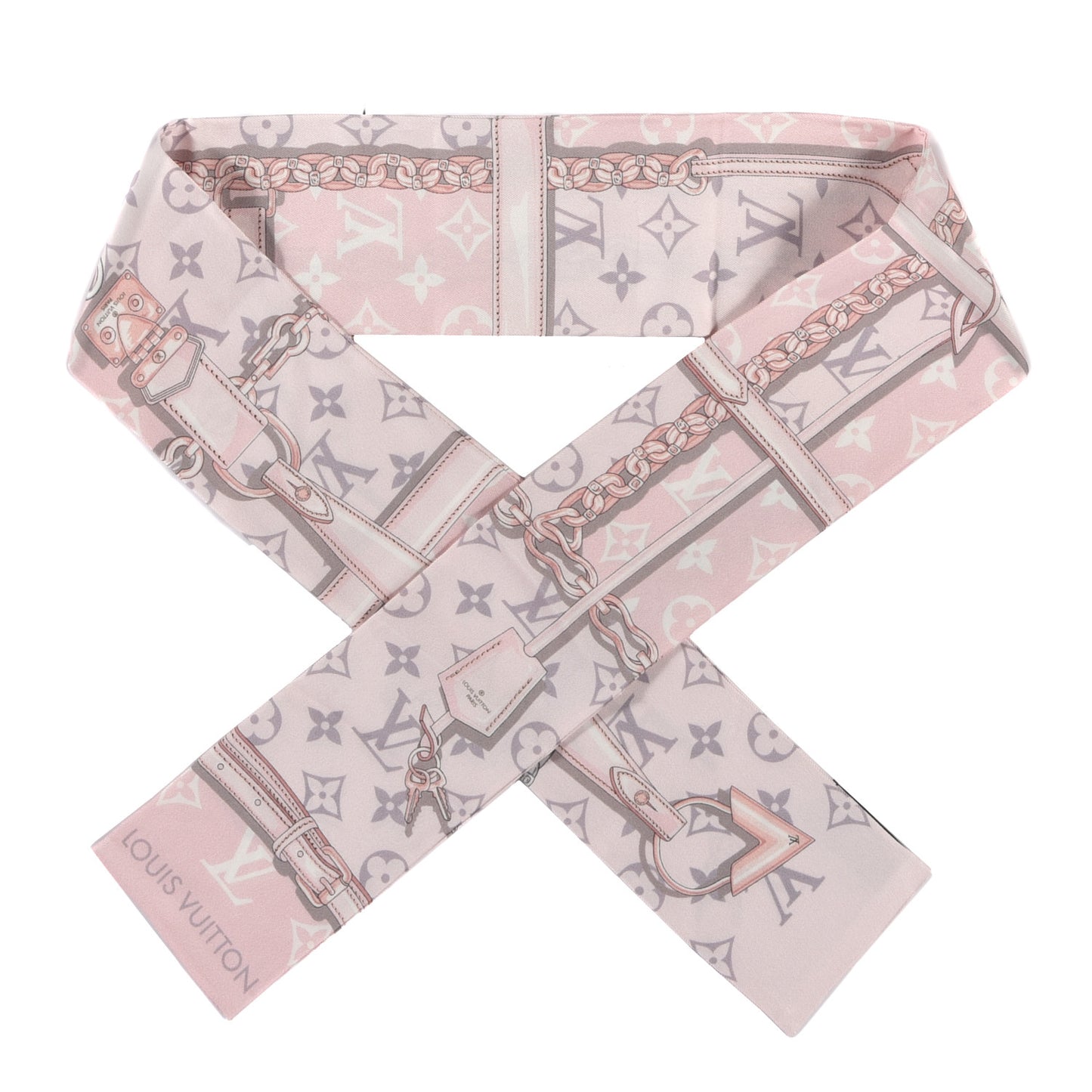 Silk Monogram Confidential Bandeau Light Pink
