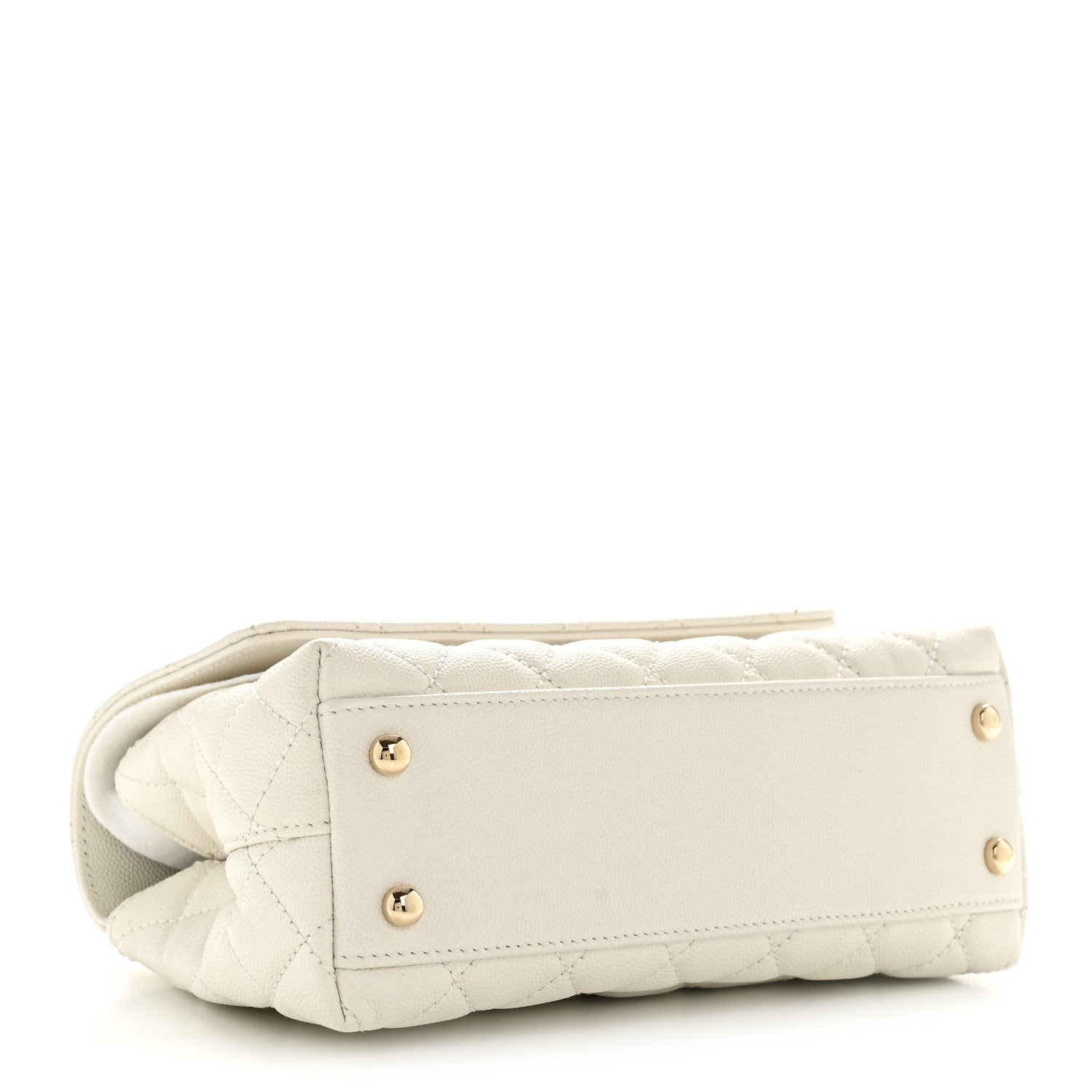 Chanel Caviar Quilted Mini Coco Handle Flap White 4 of 12