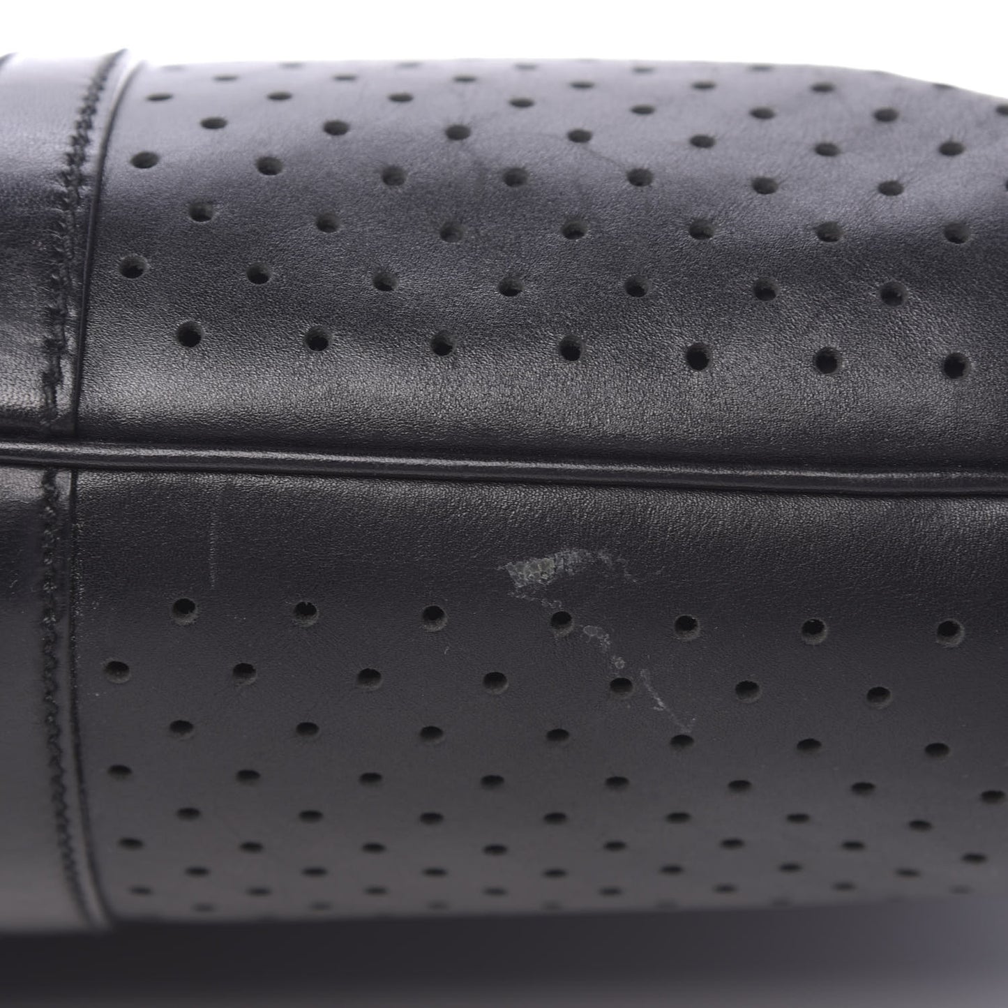 Calfskin Perforated GG Reins Hobo Black